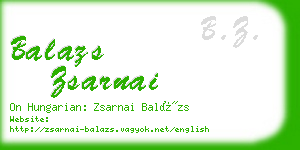 balazs zsarnai business card